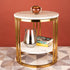 The Mystique Tube Double Decker Accent Side Table (Stainless Steel)